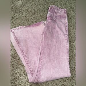 Forever 21 Light Pink Flare Jeans